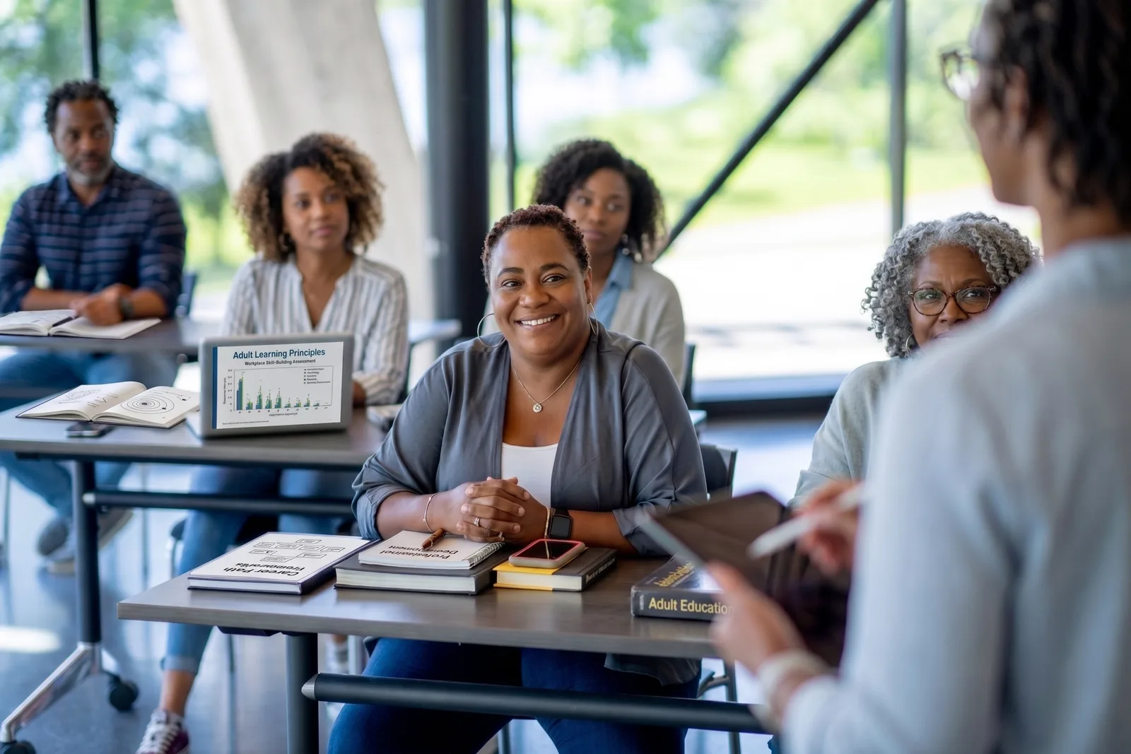 Adult learners in a professional development class